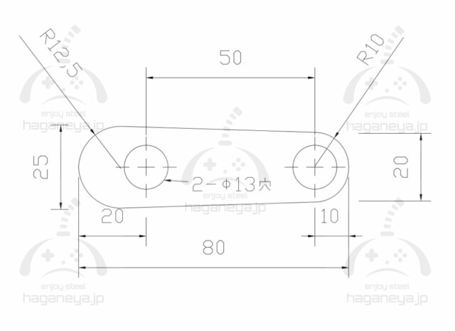 バイクのステー製作図面