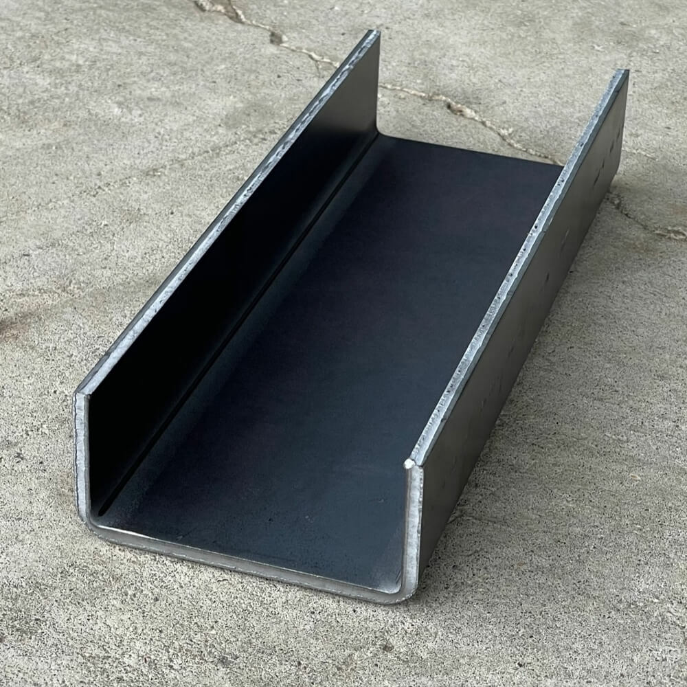 鋼板 コの字曲げ 板厚4.5mm 黒皮鉄板の曲げ加工 | 鋼材のネット通販 鋼