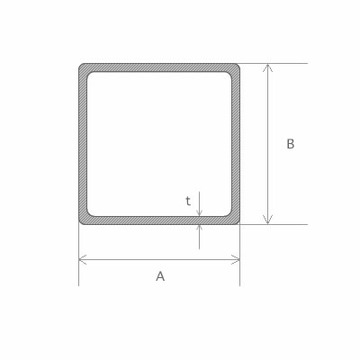 カラー角パイプ(サビ止め塗装) 2.3x60x60 STKR(一般構造用角型鋼管